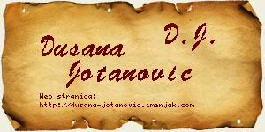Dušana Jotanović vizit kartica